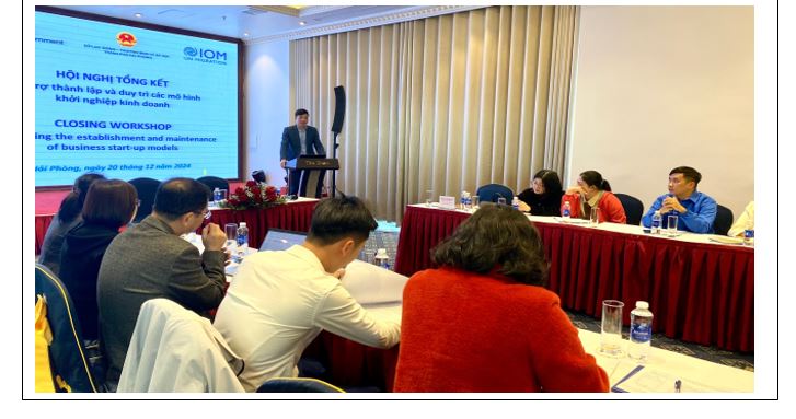 Tổ chức Hội nghị tổng kết Hoạt động 3 Dự án “Tăng cường kỹ năng và cơ hội việc làm cho nhóm lao động có nguy cơ bị mua bán cao đặc biệt là lao động trẻ đang có mong muốn di cư” do Tổ chức Di cư Quốc tế (IOM) tài trợ